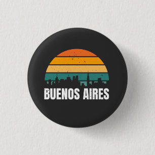 Bóton Redondo 2.54cm Buenos Aires Retro 