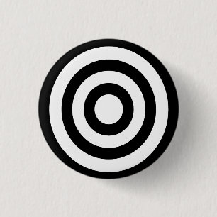 Bóton Redondo 2.54cm bullseye - estada centrada sobre o alvo
