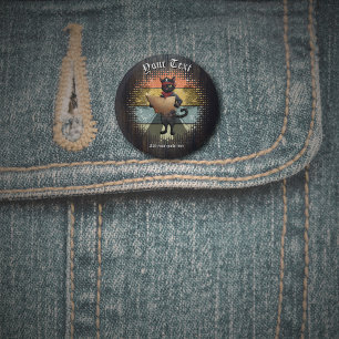 Bóton Redondo 2.54cm Busca Sunset do gatinho Buccaneer