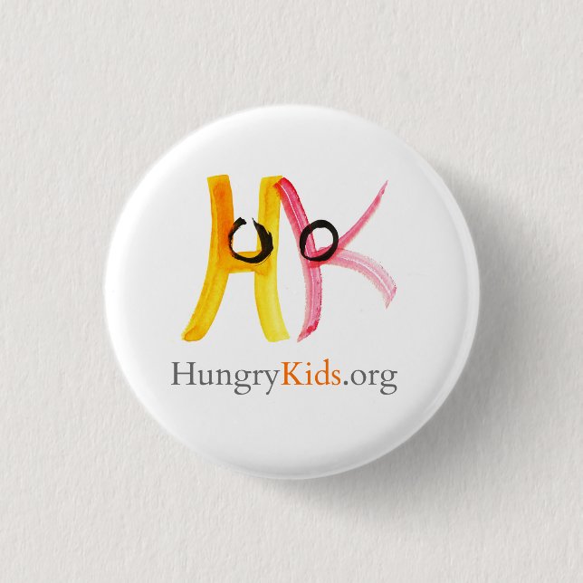 Bóton Redondo 2.54cm buton de HungryKids..org (Frente)