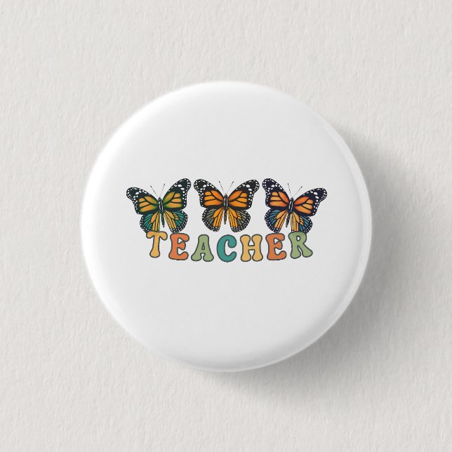 Bóton Redondo 2.54cm Butterflies Fly High (Frente)