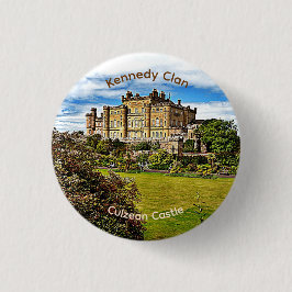 Bóton Redondo 2.54cm Button do Castelo de Culzean, de Kennedy Clan