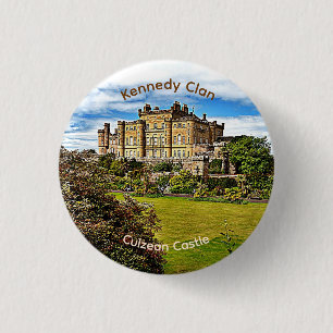 Bóton Redondo 2.54cm Button do Castelo de Culzean, de Kennedy Clan