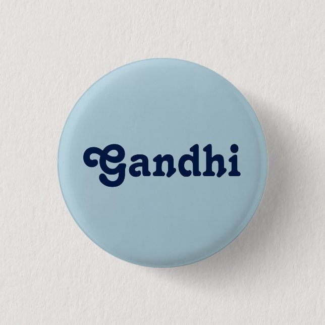 Bóton Redondo 2.54cm Button Gandhi (Frente)