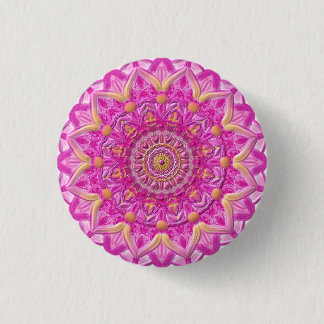 Bóton Redondo 2.54cm Button Mandala “magentas " 12