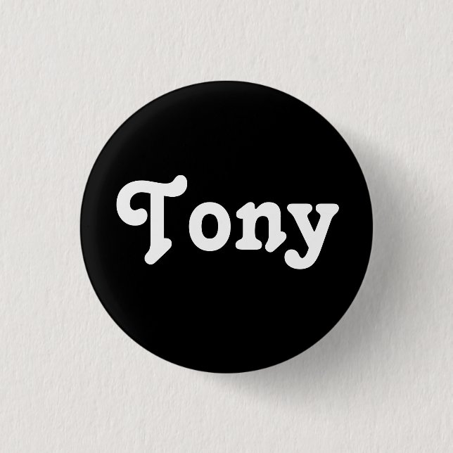 Bóton Redondo 2.54cm Button Tony (Frente)