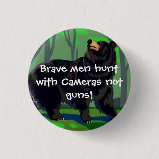 Bóton Redondo 2.54cm Caça brava dos homens com câmeras