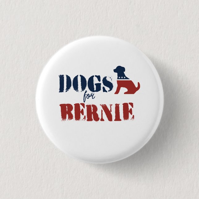 Bóton Redondo 2.54cm Cães para Bernie (Frente)