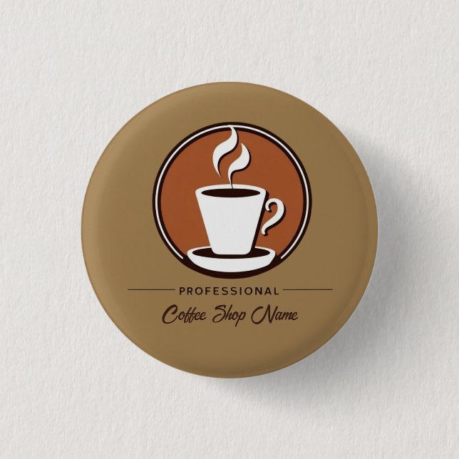 Bóton Redondo 2.54cm Café compro profissional de café expresso (Frente)