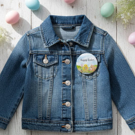 Bóton Redondo 2.54cm Café da Manhã da Páscoa Festa do Coelhinho da Pásc