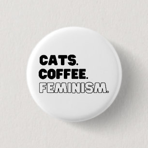 Bóton Redondo 2.54cm Café Feminismo