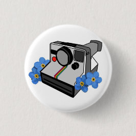 Bóton Redondo 2.54cm Câmera retro dos anos 90