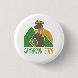 Bóton Redondo 2.54cm Cameroon Douala 2026 International Convention Pin