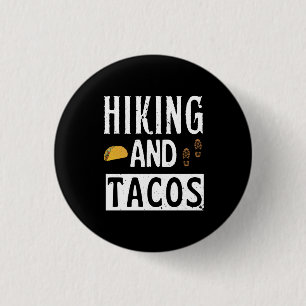 Bóton Redondo 2.54cm Caminhada E Tacos Tacos Engraçados