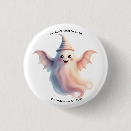 Bóton Redondo 2.54cm Camiseta das Mulheres de Halloween - Fantasma Engr