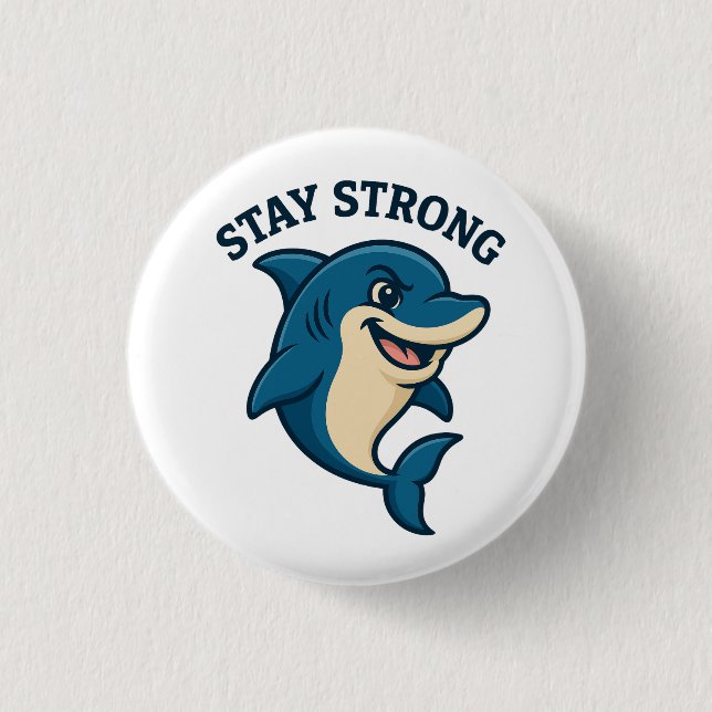 Bóton Redondo 2.54cm Camiseta Stay Strong Splash (Frente)