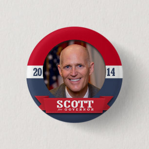 BÓTON REDONDO 2.54CM CAMPANHA RICK SCOTT