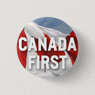 Bóton Redondo 2.54cm Canadá primeiro. Mensagem do Partido Conservador d