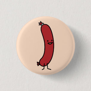 Bóton Redondo 2.54cm Cão-quente salsicha carne de porco kielbasa salsi