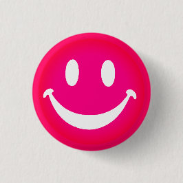 BÓTON REDONDO 2.54CM CARINHA ROSA SORRIDENTE