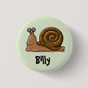 Bóton Redondo 2.54cm Cartoon Snail