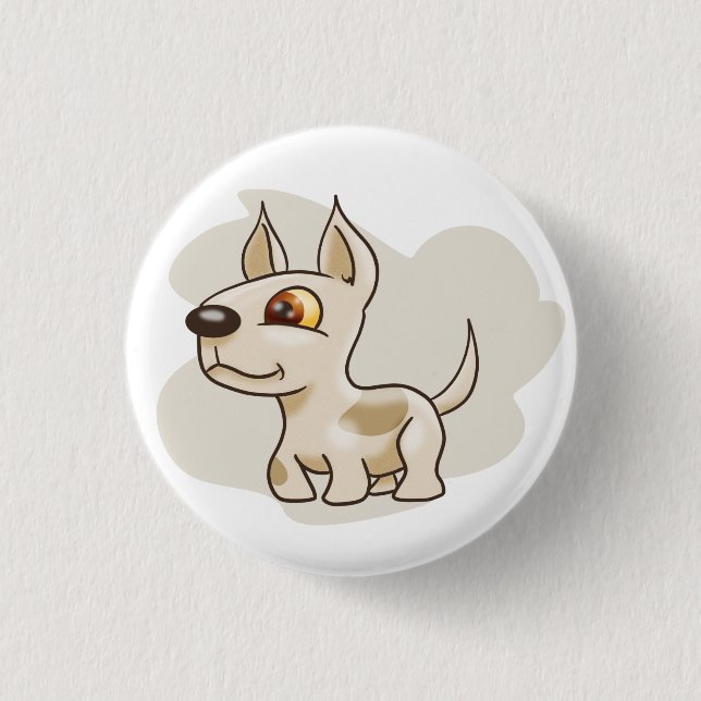 Bóton Redondo 2.54cm Cartoon Spotted Dog (Frente)