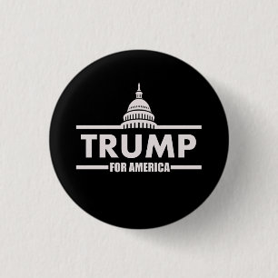 Bóton Redondo 2.54cm Casa do branco de Donald Trump