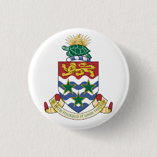Bóton Redondo 2.54cm Casaco de armas das Ilhas Cayman