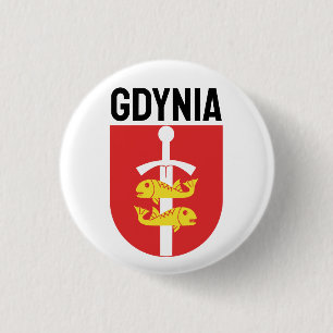 Bóton Redondo 2.54cm Casaco de armas Gdynia, Polônia