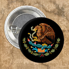 Bóton Redondo 2.54cm Casaco de armas / moda de bandeira do México e da 