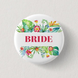 Bóton Redondo 2.54cm Casamento de Destino Tropical na Praia