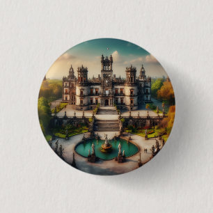 Bóton Redondo 2.54cm Castelo de Chapultepec México Viagem Antiga