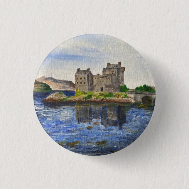 Bóton Redondo 2.54cm Castelo Eilean Donan (Frente)