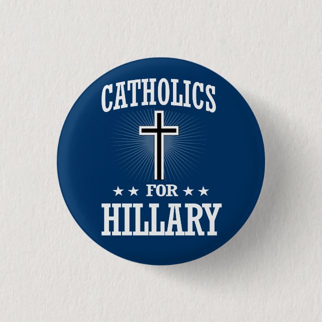 BÓTON REDONDO 2.54CM CATÓLICO PARA HILLARY (Frente)