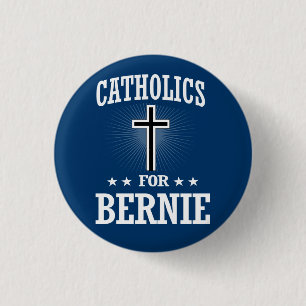 BÓTON REDONDO 2.54CM CATÓLICOS PARA BERNIE SANDERS