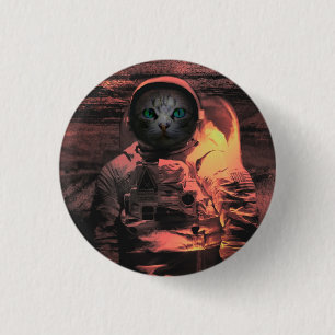 Bóton Redondo 2.54cm catstronaut