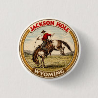Cavalo Bronco de Jackson Hole Vintage Wyoming