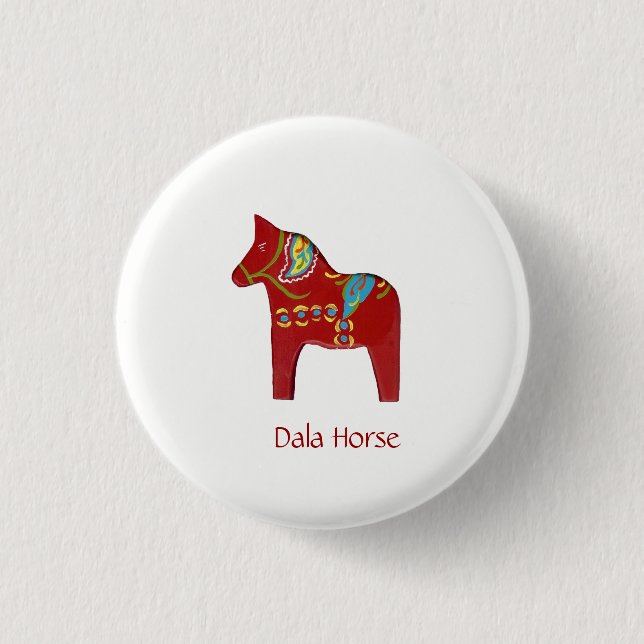 Bóton Redondo 2.54cm Cavalo de Dala (Frente)