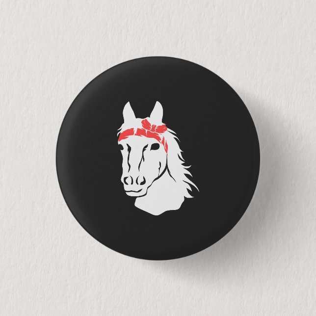 Bóton Redondo 2.54cm Cavalos (Frente)