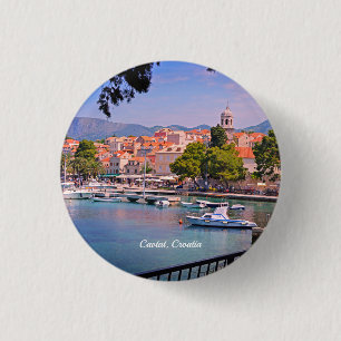 Bóton Redondo 2.54cm Cavtat, vista croata da cidade