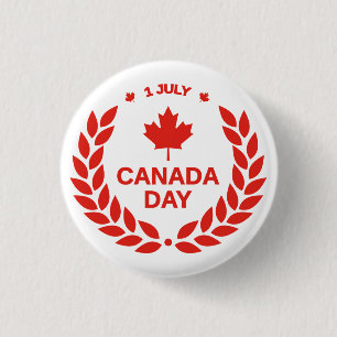 Bóton Redondo 2.54cm Celebração do Dia do Canadá-24658