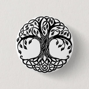 Bóton Redondo 2.54cm Celtic tree of life