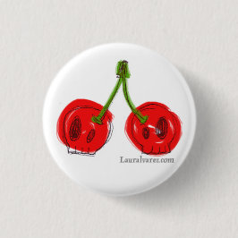 Bóton Redondo 2.54cm cerejas do crânio