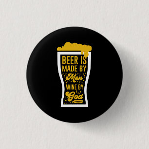 Bóton Redondo 2.54cm Cerveja É Feita Por Homens