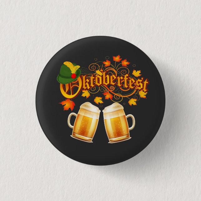 Bóton Redondo 2.54cm Cerveja Oktoberfest  (Frente)