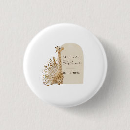 Bóton Redondo 2.54cm Chá de fraldas Boho Giraffe