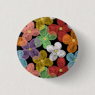 Bóton Redondo 2.54cm Chalk Daisies