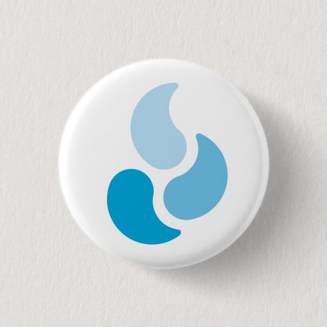 Bóton Redondo 2.54cm Chama da Tri Cor - botão redondo (Frente)