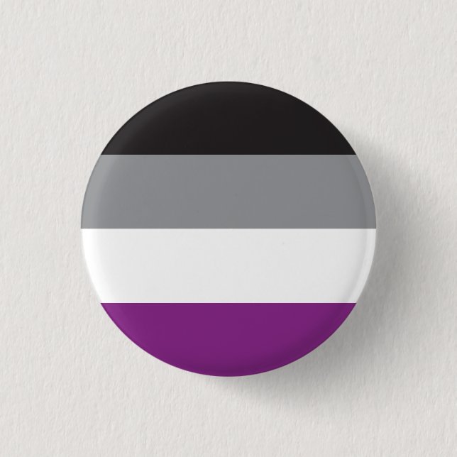 Bóton Redondo 2.54cm Chapa Bandera Asexual - Love is Love (Frente)