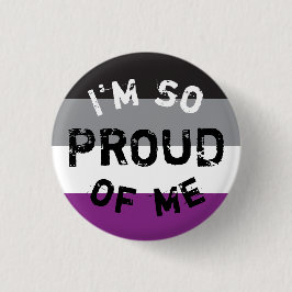 Bóton Redondo 2.54cm Chapa Bandera Asexual So Proud - Love is Love